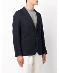 Blazer en coton bleu marine Eleventy