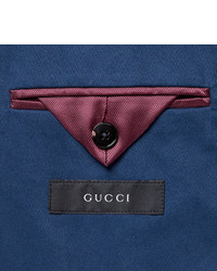 Blazer en coton bleu Gucci