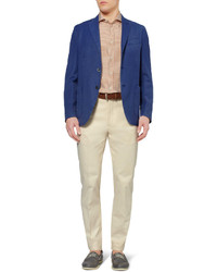 Blazer en coton bleu Boglioli