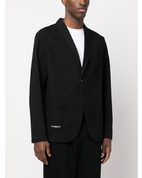 Blazer en coton brodé noir Societe Anonyme