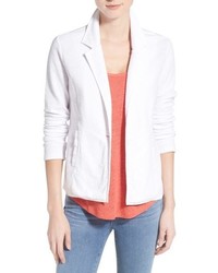 Blazer en coton en tricot blanc