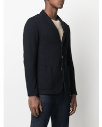 Blazer en coton en tricot bleu marine Barena