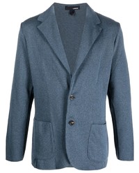 Blazer en coton en tricot bleu