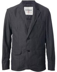 Blazer en coton gris foncé