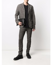 Blazer en coton gris foncé Poème Bohémien