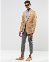 Blazer en coton marron clair Asos