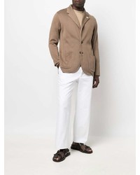 Blazer en coton marron clair Lardini