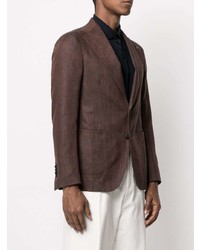 Blazer en coton marron foncé Tagliatore