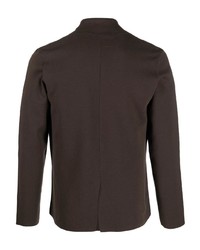 Blazer en coton marron foncé Roberto Collina