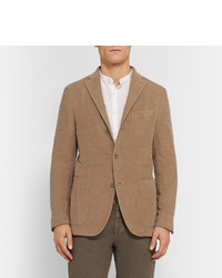 Blazer en coton marron Boglioli