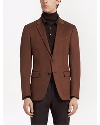 Blazer en coton marron Ermenegildo Zegna