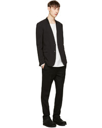 Blazer en coton noir Attachment