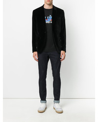 Blazer en coton noir Dondup