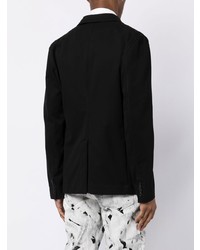 Blazer en coton noir Alexander McQueen