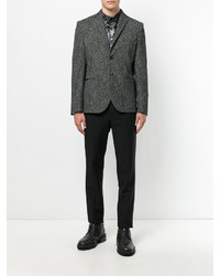 Blazer en coton noir Christian Pellizzari