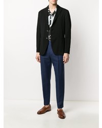 Blazer en coton noir Boglioli