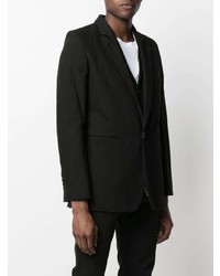 Blazer en coton noir Ann Demeulemeester