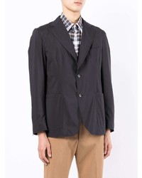 Blazer en coton noir Brioni