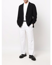 Blazer en coton noir Tagliatore