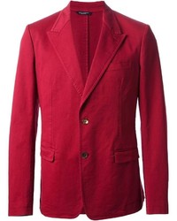 Blazer en coton rouge Dolce & Gabbana