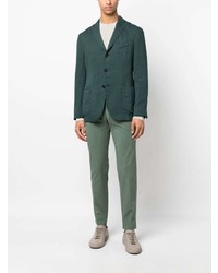 Blazer en coton vert foncé Boglioli