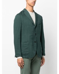 Blazer en coton vert foncé Boglioli