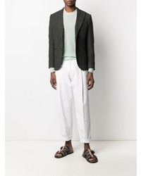 Blazer en coton vert foncé Maurizio Miri