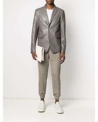 Blazer en cuir gris Arma