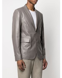 Blazer en cuir gris Arma