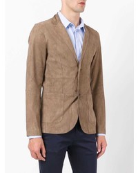 Blazer en cuir marron clair Desa Collection