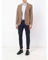 Blazer en cuir marron clair Desa Collection