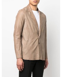 Blazer en cuir marron clair Giorgio Brato