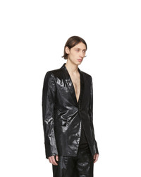 Blazer en cuir noir Rick Owens