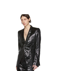 Blazer en cuir noir Rick Owens