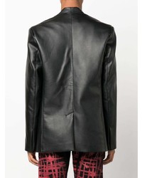 Blazer en cuir noir AV Vattev