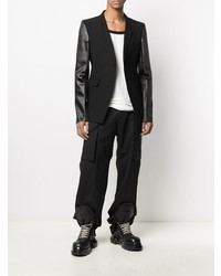 Blazer en cuir noir Rick Owens