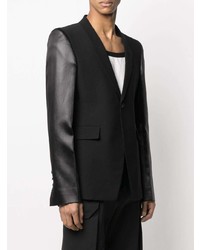 Blazer en cuir noir Rick Owens