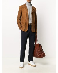 Blazer en daim tabac Salvatore Santoro