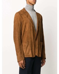 Blazer en daim tabac Salvatore Santoro