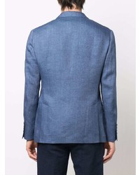 Blazer en denim bleu clair Brunello Cucinelli