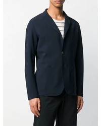 Blazer en denim bleu marine Herno