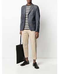 Blazer en denim bleu marine Junya Watanabe