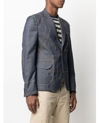 Blazer en denim bleu marine Junya Watanabe