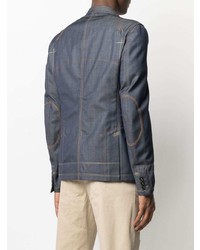 Blazer en denim bleu marine Junya Watanabe