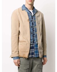 Blazer en denim marron clair Greg Lauren