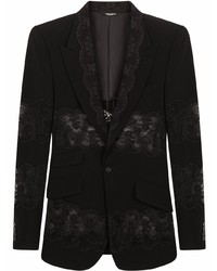 Blazer en dentelle noir Dolce & Gabbana