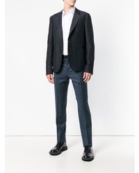 Blazer en laine à carreaux bleu marine PS Paul Smith