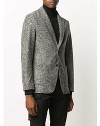 Blazer en laine à carreaux gris Tonello