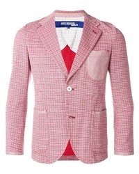 Blazer en laine à carreaux rose Junya Watanabe Comme des Garçons Pre-Owned