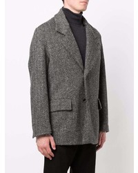 Blazer en laine à chevrons gris foncé Barena